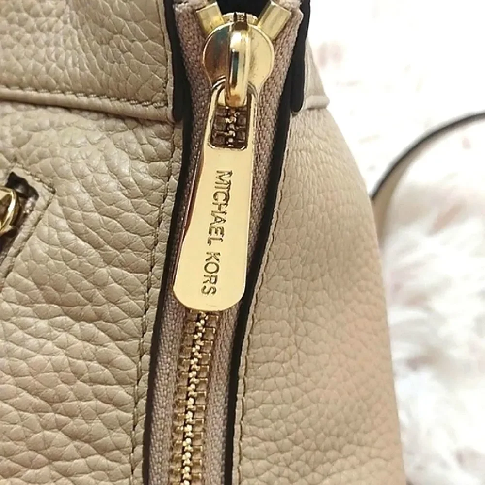 Michael Kors Bisque Pebble Embossed Satchel